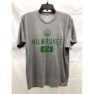 Milwaukee Bucks 414 Area Code T-Shirt by Sportiqe Medium